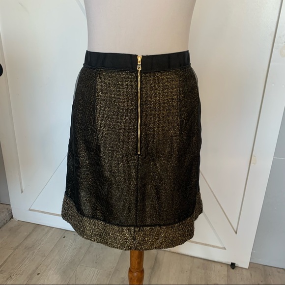 Ann Taylor Loft Gold and black mini skirt - Picture 6 of 12